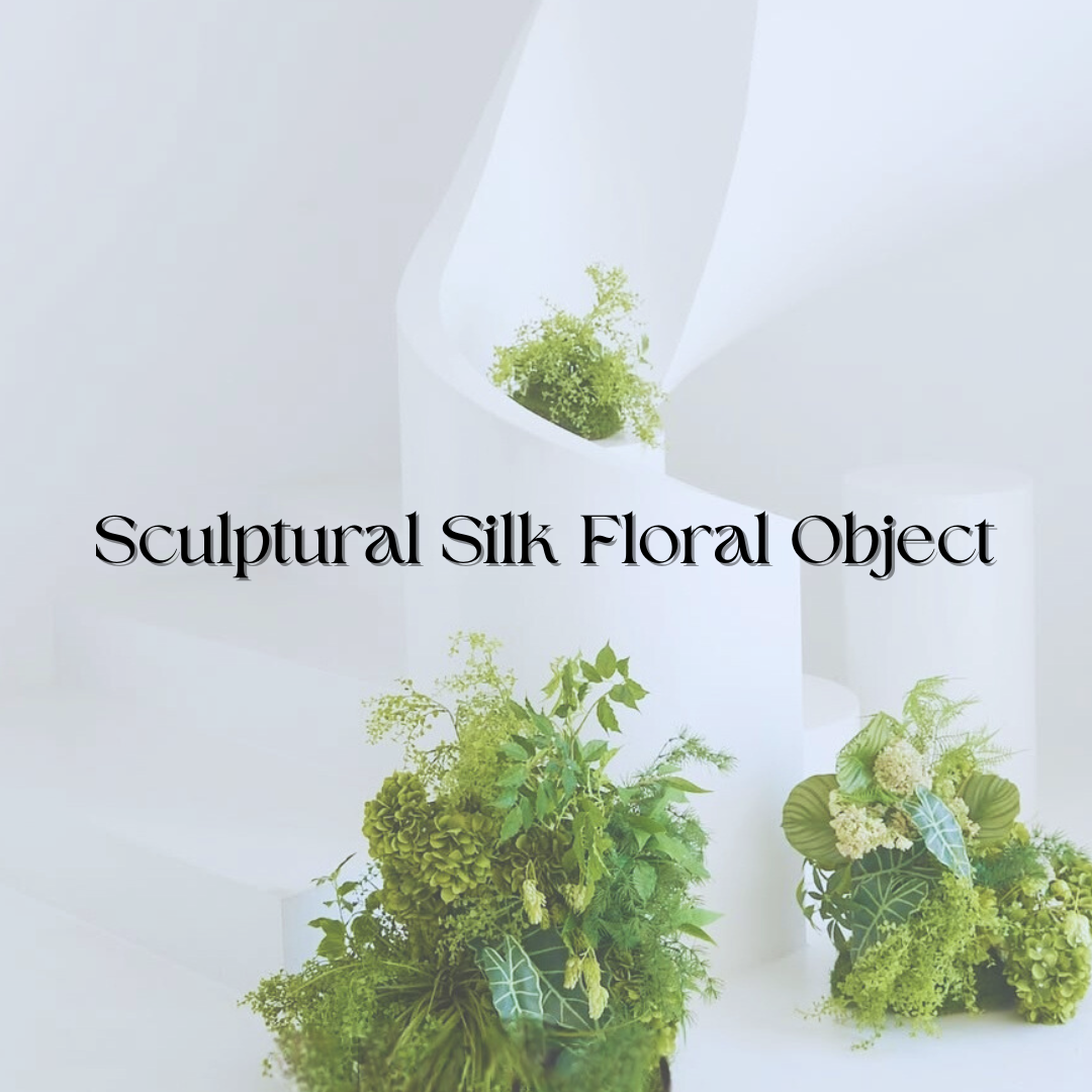 Sculptural Silk Floral Art Object