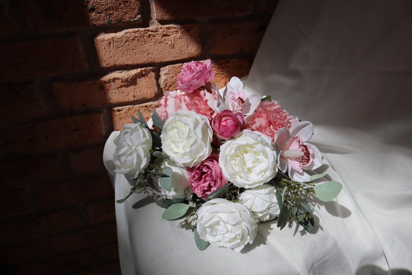 Romamtic Soft Blushing Pink Silk Wedding Bouquet