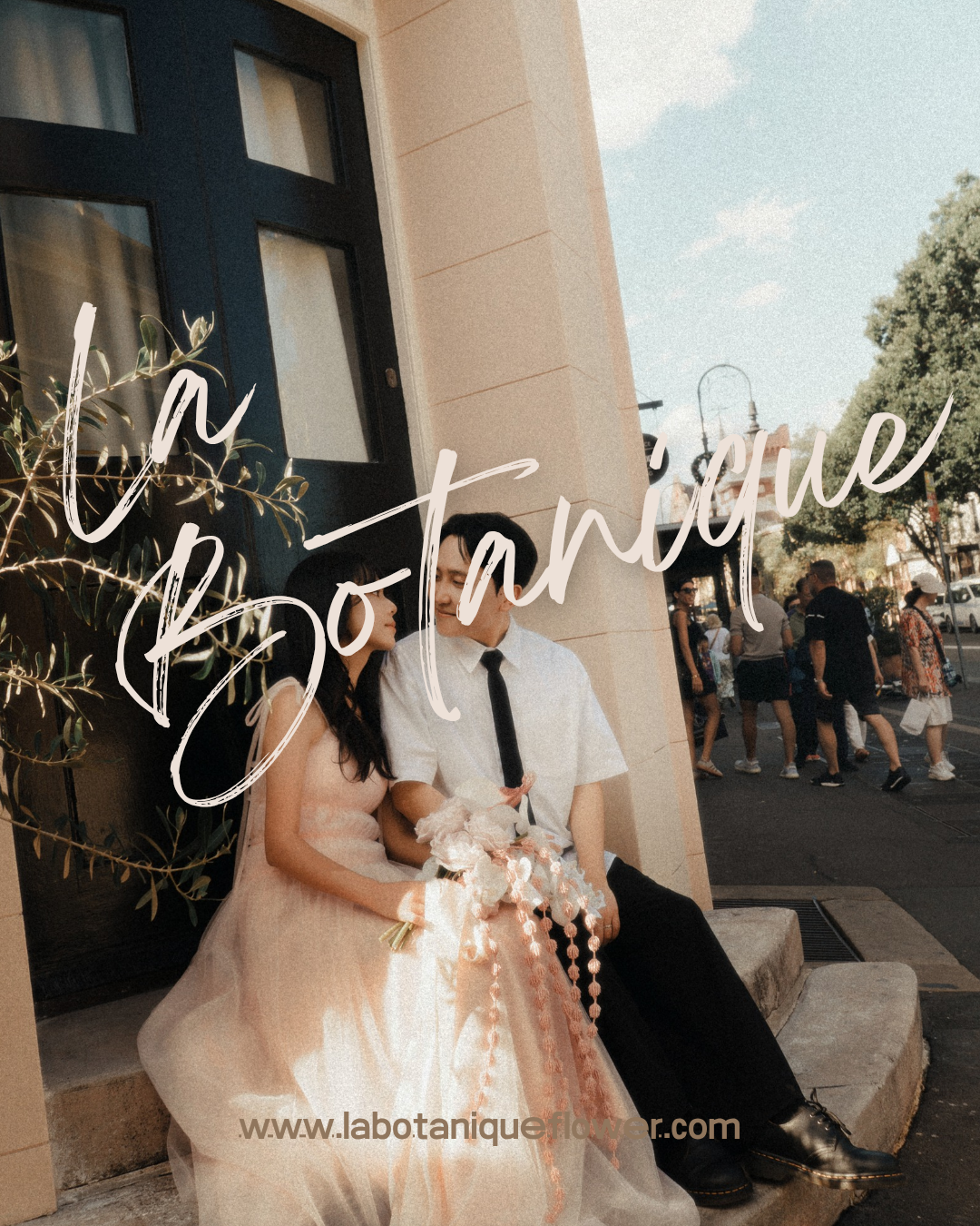 Blush Cascade – Silk Orchid & Anthurium Wedding Bouquet
