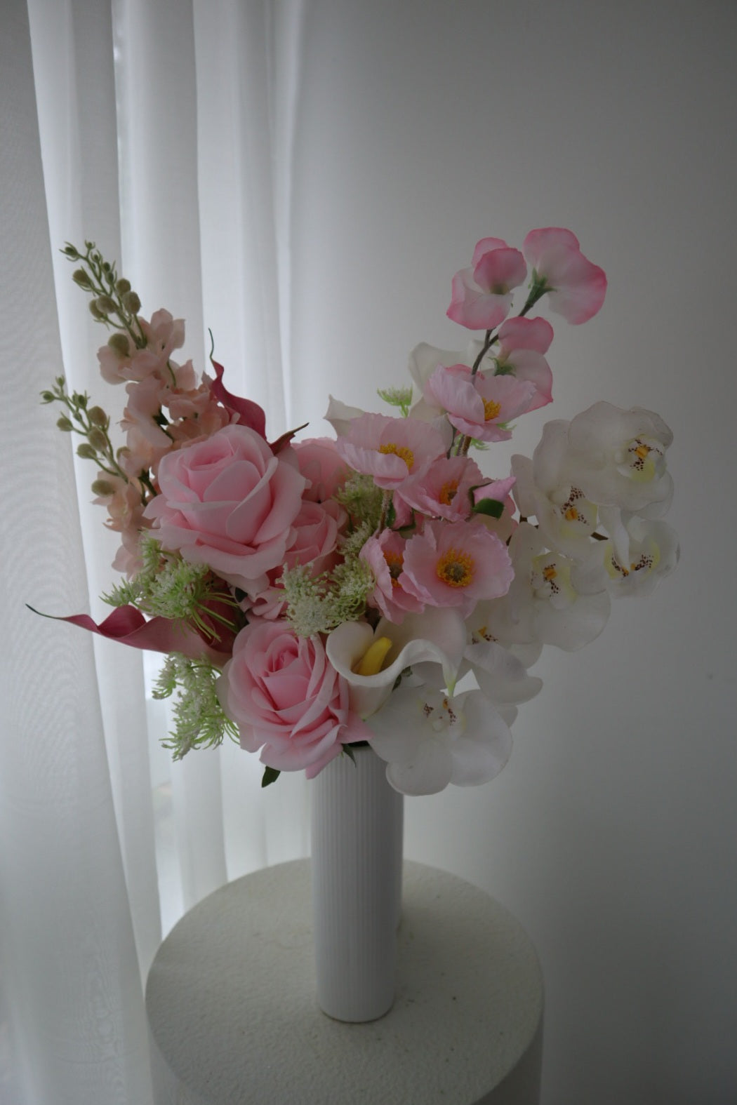 Baby Pink and White Wedding Bouquet