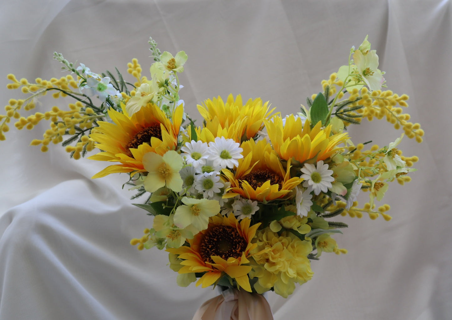 Sunny Sunflower Silk Wedding Bouquet