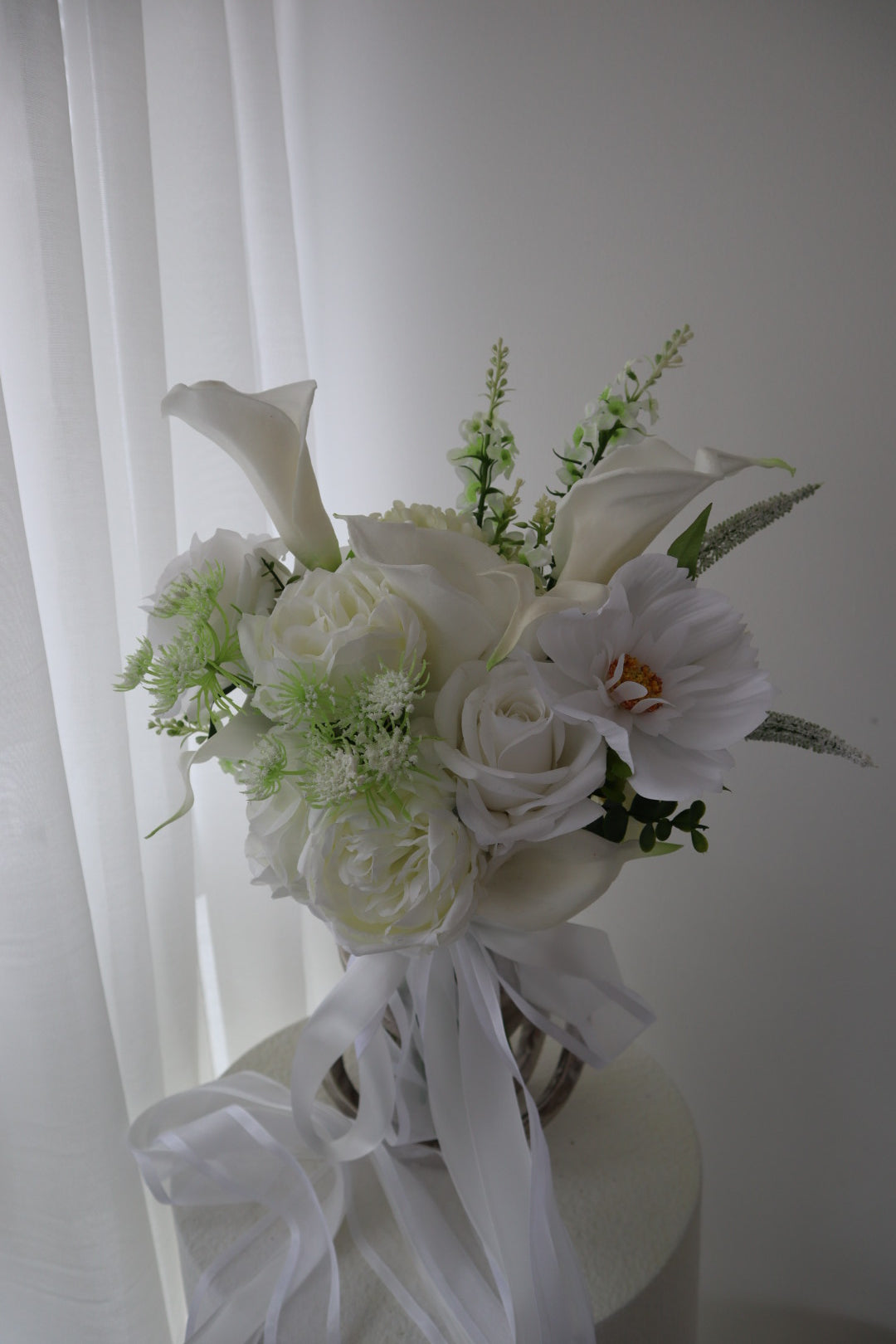 Romantic White Cloud Wedding Bouquet