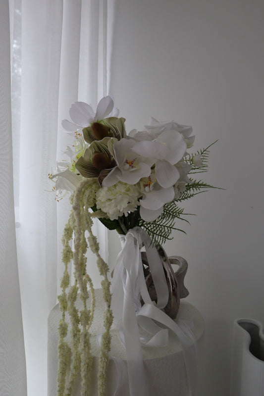 Ethereal Ivory Cascades Wedding Bouquet