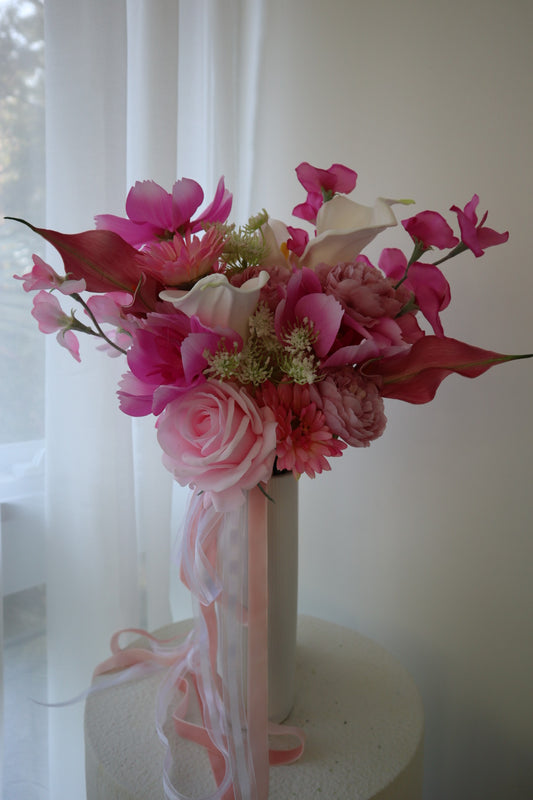 Blushing Fuchsia Romance Wedding Bouquet