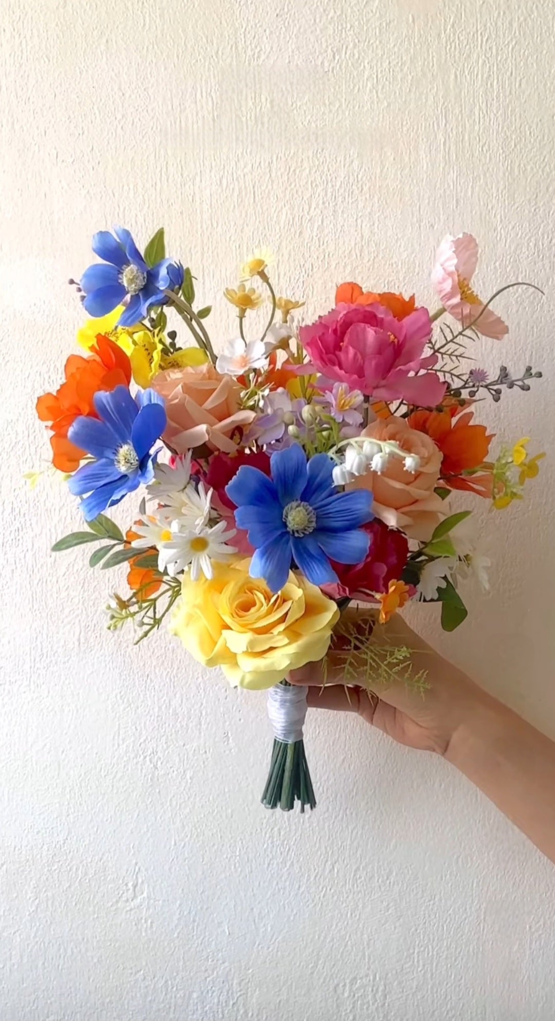 Joyful Vibrant Wildflower Bridal Bouquet