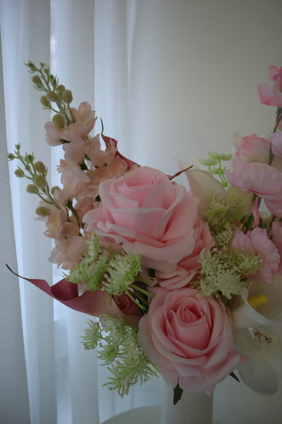 Baby Pink and White Wedding Bouquet