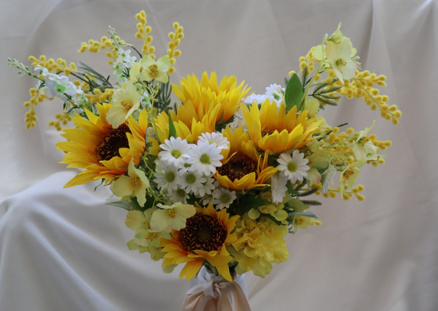 Sunny Sunflower Silk Wedding Bouquet