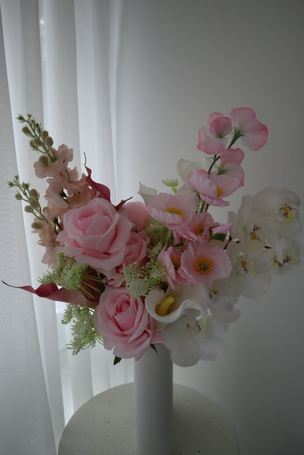 Baby Pink and White Wedding Bouquet