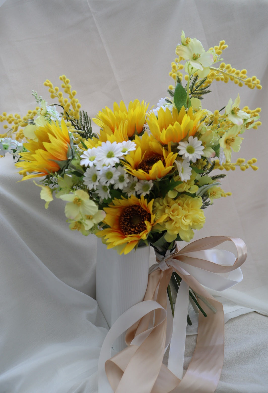 Sunny Sunflower Silk Wedding Bouquet