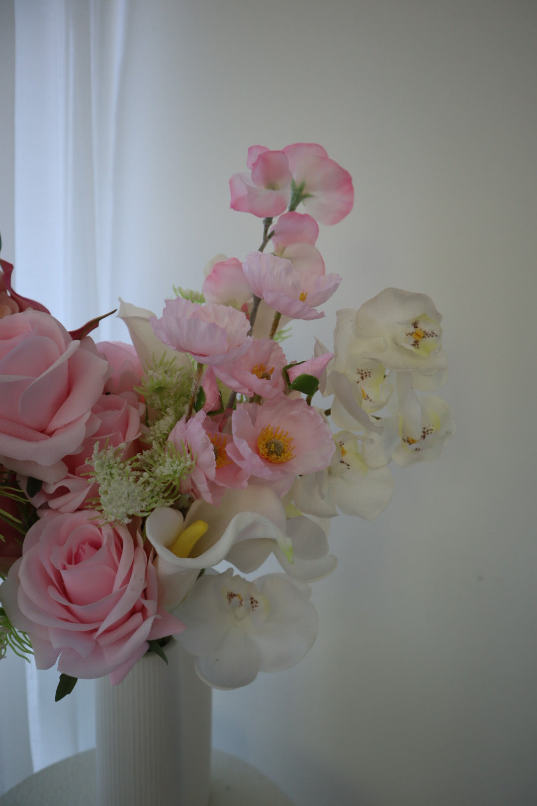 Baby Pink and White Wedding Bouquet