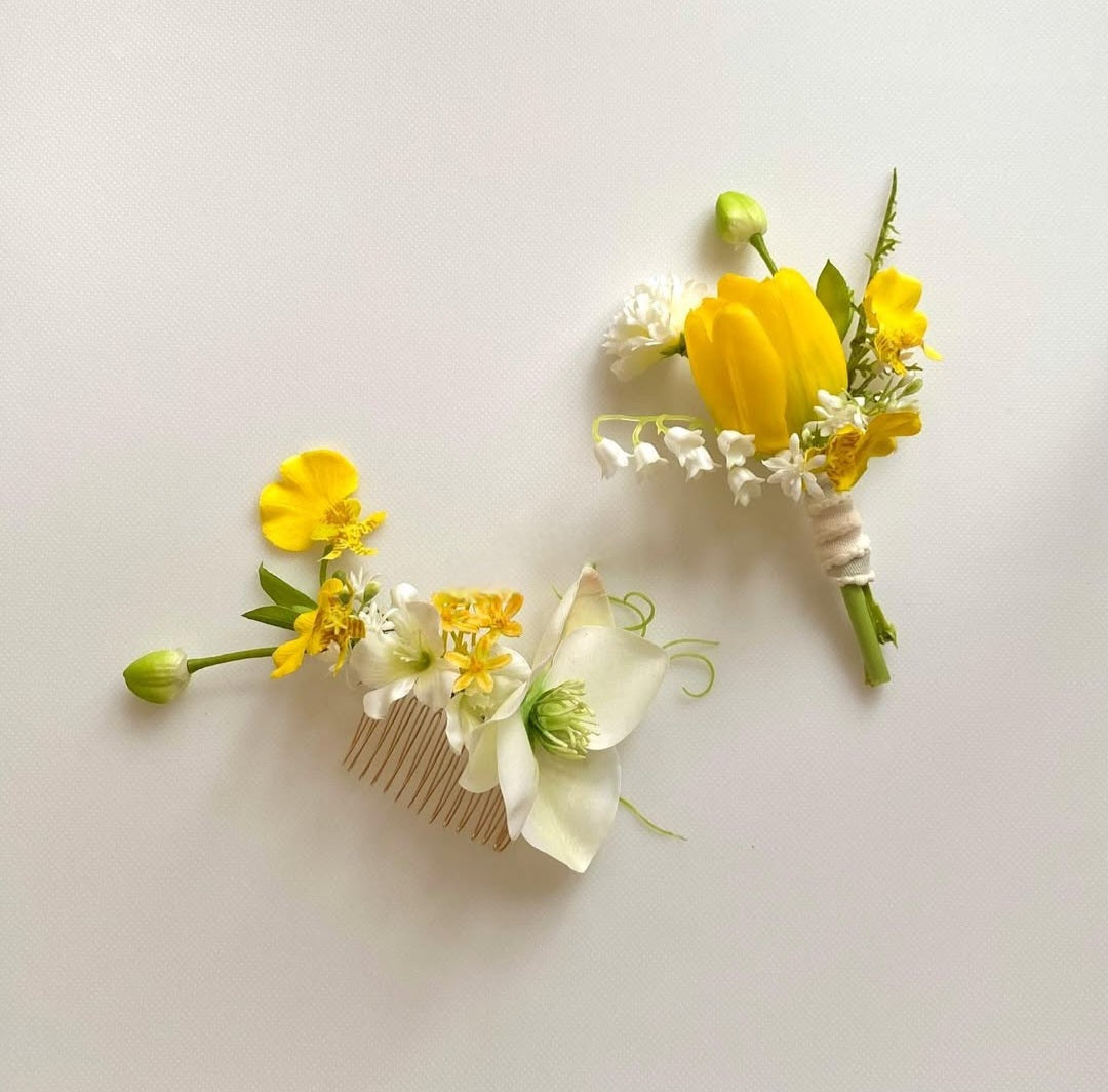 Golden Meadow – Wildflower Silk Wedding Bouquet