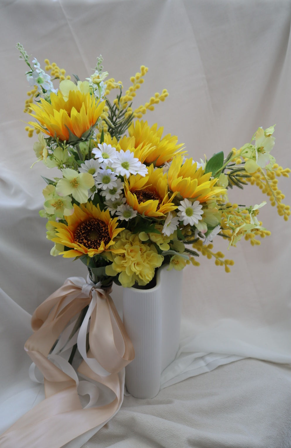 Sunny Sunflower Silk Wedding Bouquet